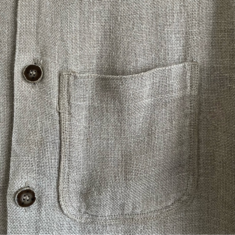 Liz wear 100% Linen Beige / cream color buttons down women’s jacket size small - Picture 5 of 10